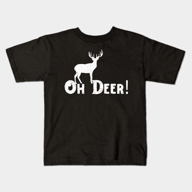 Oh Deer! Kids T-Shirt by rodmendonca